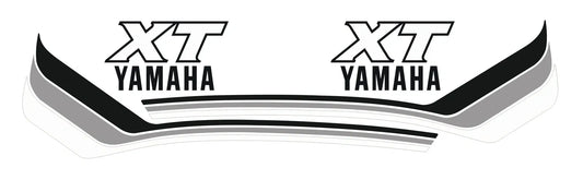 Fuel Tank Decal Set - White/Silver/Black, 1 pair - XT550
