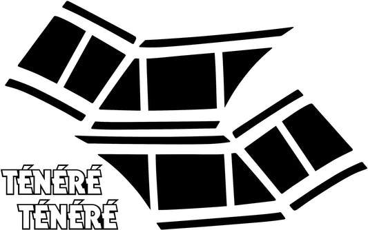 Fuel Tank Decal Set - White/Black - RH + LH - XT600Z