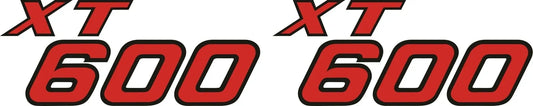 Side Cover Decal Set - Red/Black - LH + RH (Pair) - XT600Z XT600