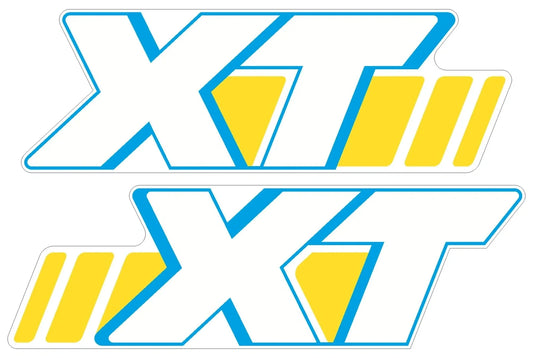 Fuel Tank Decal Set - White/Blue/Yellow - Right + Left Side - XT600 '87-'89