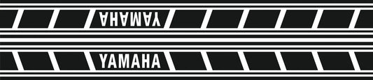 Fuel Tank Decal 'Classic' (Italic) - Black on Transparent Background - L/R Set - Universal YAMAHA