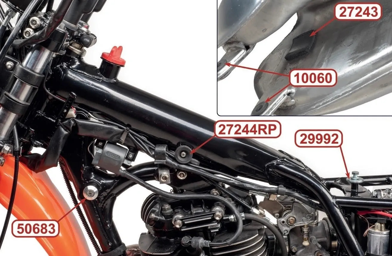 Fuel Tank Mounting Set - Hardware Kit - XT500 TT500