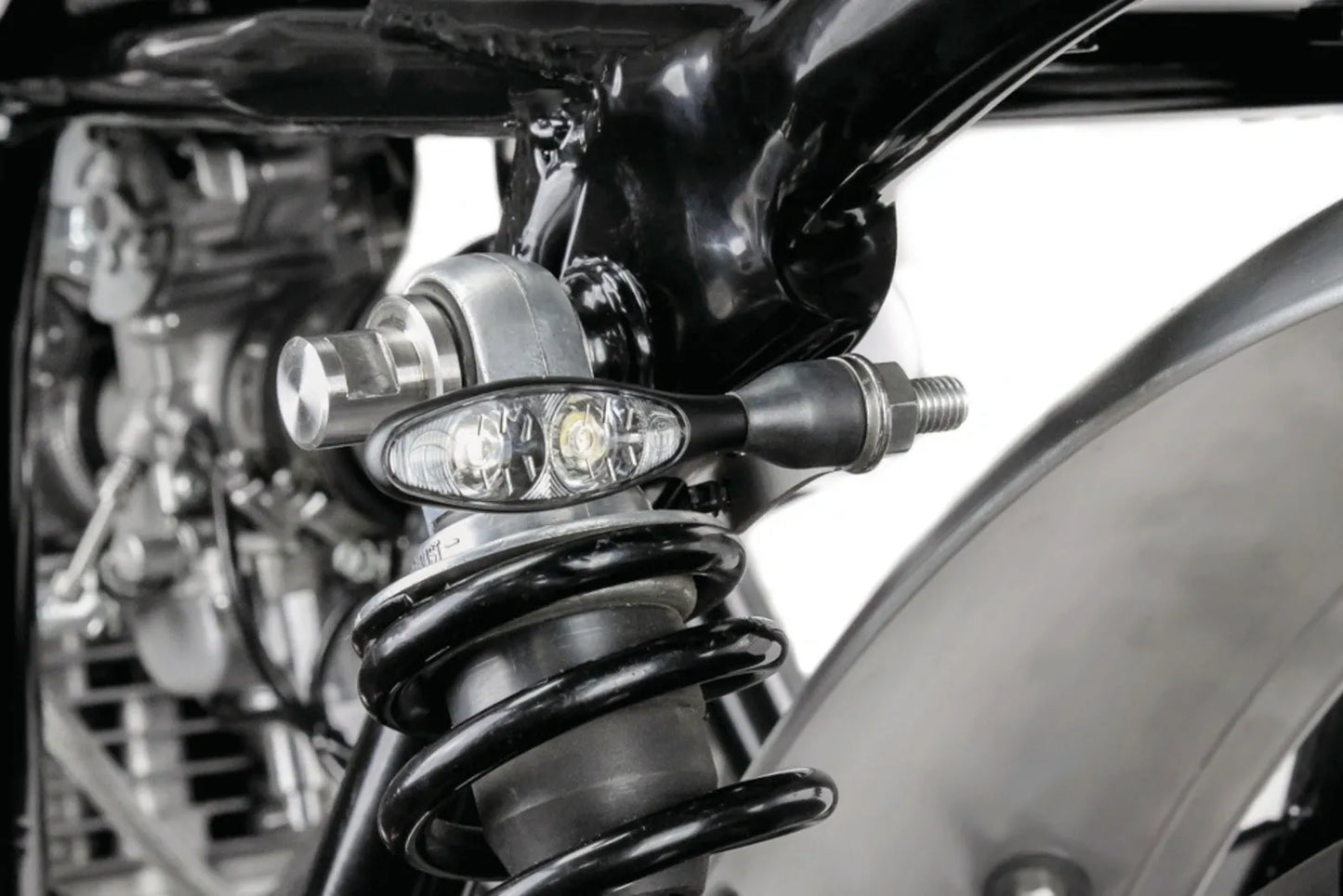Rear Turn Signal Bracket - for 10 mm Indicator Stalks - Stainless Steel - Universal YAMAHA SR400 SR500 XS650 XT500 TT500