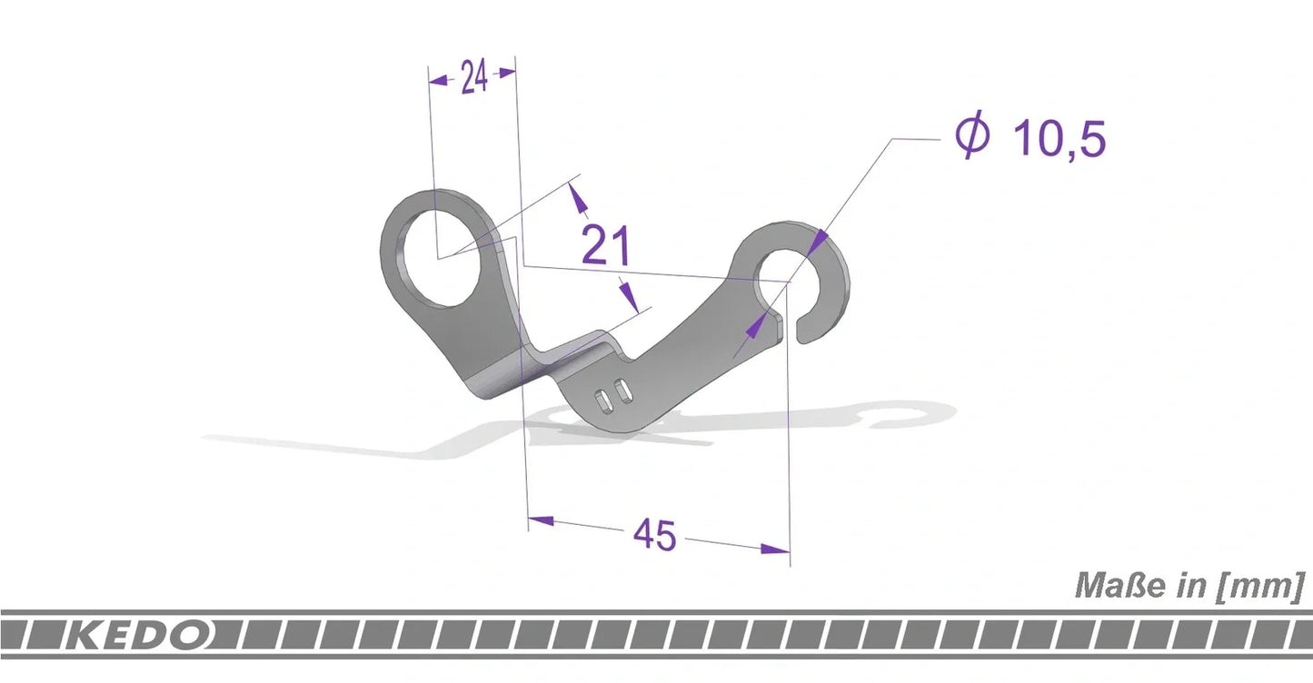 Rear Turn Signal Bracket - for 10 mm Indicator Stalks - Stainless Steel - Universal YAMAHA SR400 SR500 XS650 XT500 TT500