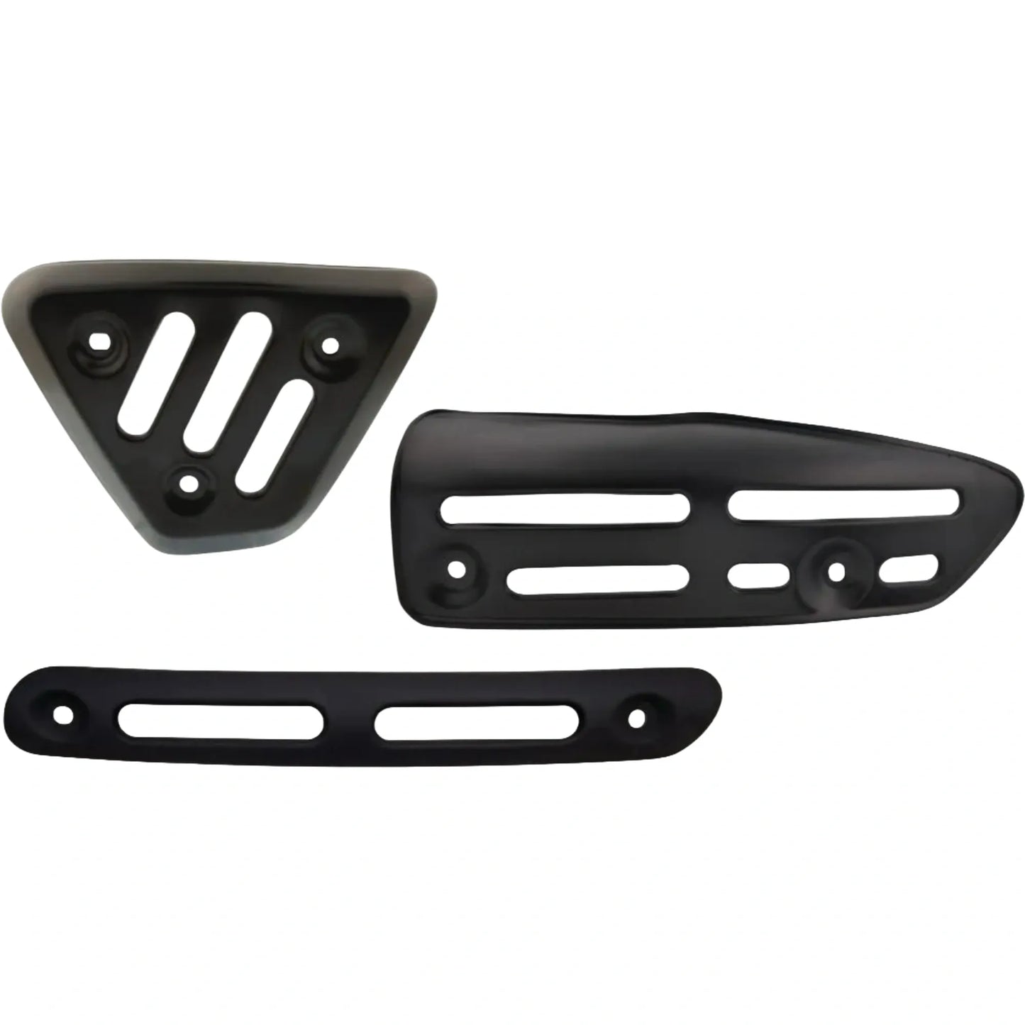 *NEW ITEM* Heat Shield Set - for Header Pipe/Silencer/Expansion Chamber - Stainless Steel, Black coated - XT500