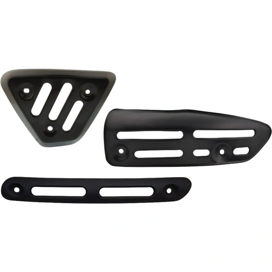 *NEW ITEM* Heat Shield Set - for Header Pipe/Silencer/Expansion Chamber - Stainless Steel, Black coated - XT500