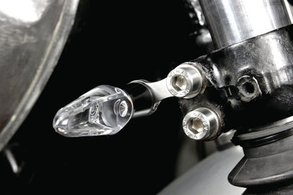 Turn Signal Brackets - Stainless Steel Black coated - 1 pair - Universal 8mm SR400 SR500 XT500 TT500
