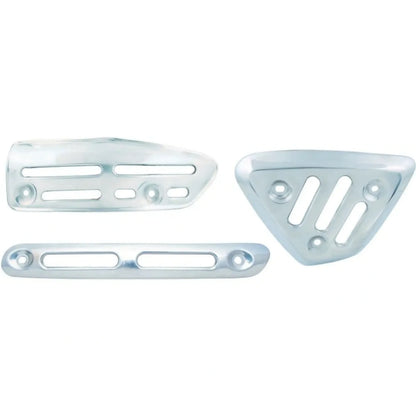 *NEW ITEM* Heat Shield Set - for Header Pipe/Silencer/Expansion Chamber - Stainless Steel, Polished - XT500