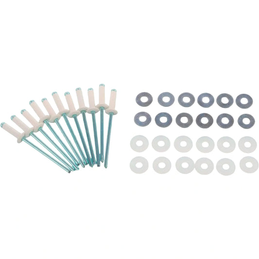 *NEW ITEM* Mounting Rivet Kit - White - for Fender Extension, Item # 50791-XX - XT600 Universal