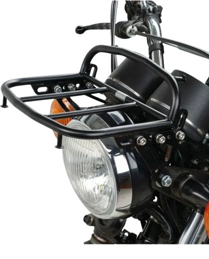 Front Luggage Rack - Black Stainless Steel - with Brackets and Mounting Material - XT250