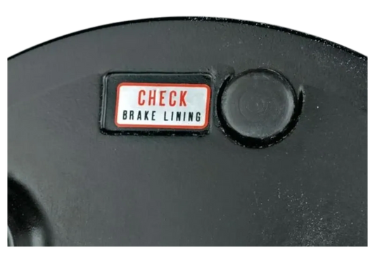 Decal - 'Check Brake Lining' - Front/Rear Brake Hub - XT500 TT500 Various YAMAHA