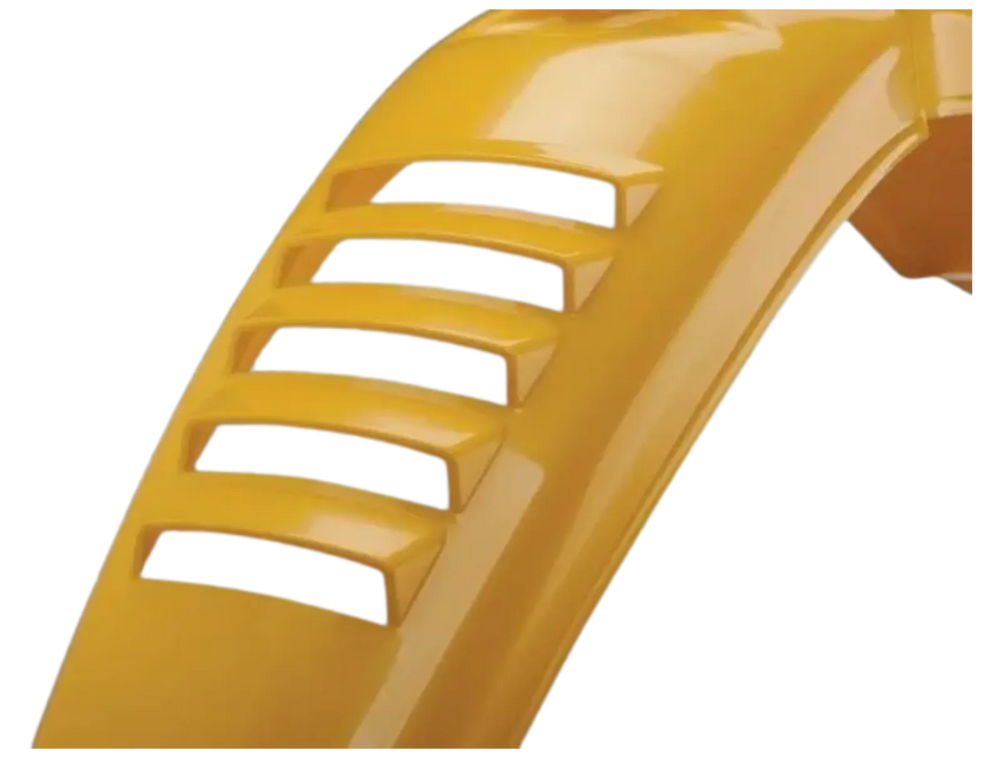 Replica Competition Yellow Front Fender with Venting Slots - XT500 TT500