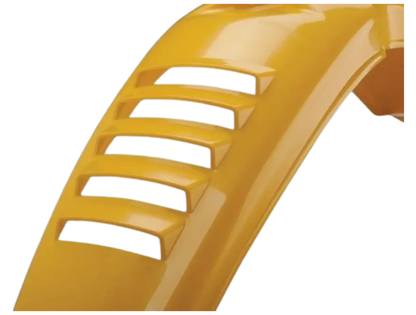 Replica Competition Yellow Front Fender with Venting Slots - XT500 TT500