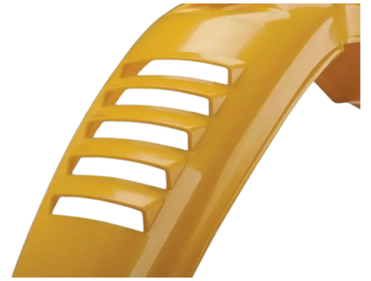 Replica Competition Yellow Front Fender with Venting Slots - XT500 TT500