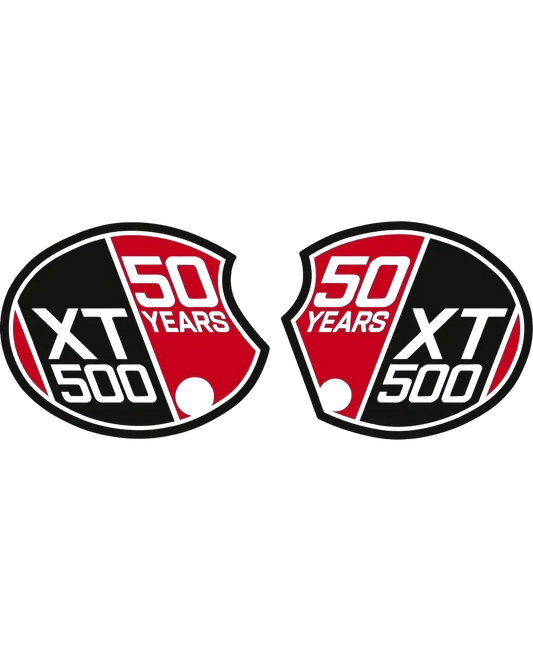 *NEW ITEM* Side Cover Decal Set '50 Years XT500', 1 Pair - XT500 '77-'79