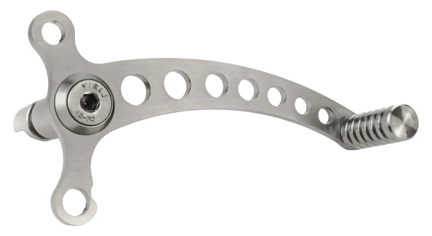 Two Hands Motorcycles/KEDO - Decompression Lever - 'Drilled' - Stainless Steel - SR400 SR500 TT500 XT500