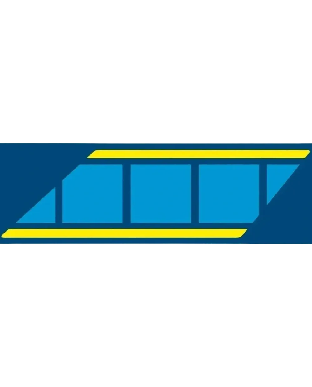 Front Fender Decal, Blue/Yellow - XT600Z Universal