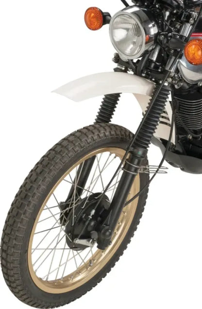 Replica Clean White Front Fender with Venting Slots - XT500 TT500