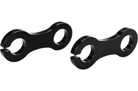 Turn Signal Brackets - Stainless Steel Black coated - 1 pair - Universal 8mm SR400 SR500 XT500 TT500