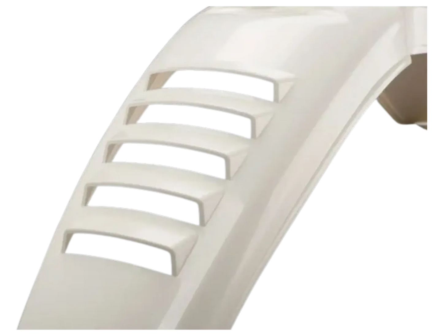 Replica Clean White Front Fender with Venting Slots - XT500 TT500