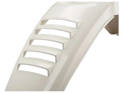 Replica Clean White Front Fender with Venting Slots - XT500 TT500