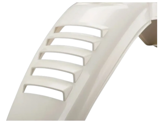 Replica Clean White Front Fender with Venting Slots - XT500 TT500