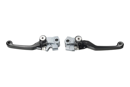 HLP MOTO - Clutch/Brake Lever Set - CNC Anodized Aluminum - Black/Silver - Various GASGAS KTM Husqvarna