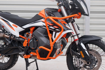 Yakk EXP - Upper Crash Bar - Orange - KTM 790 Adventure (19-22), KTM 890 Adventure (21-22)