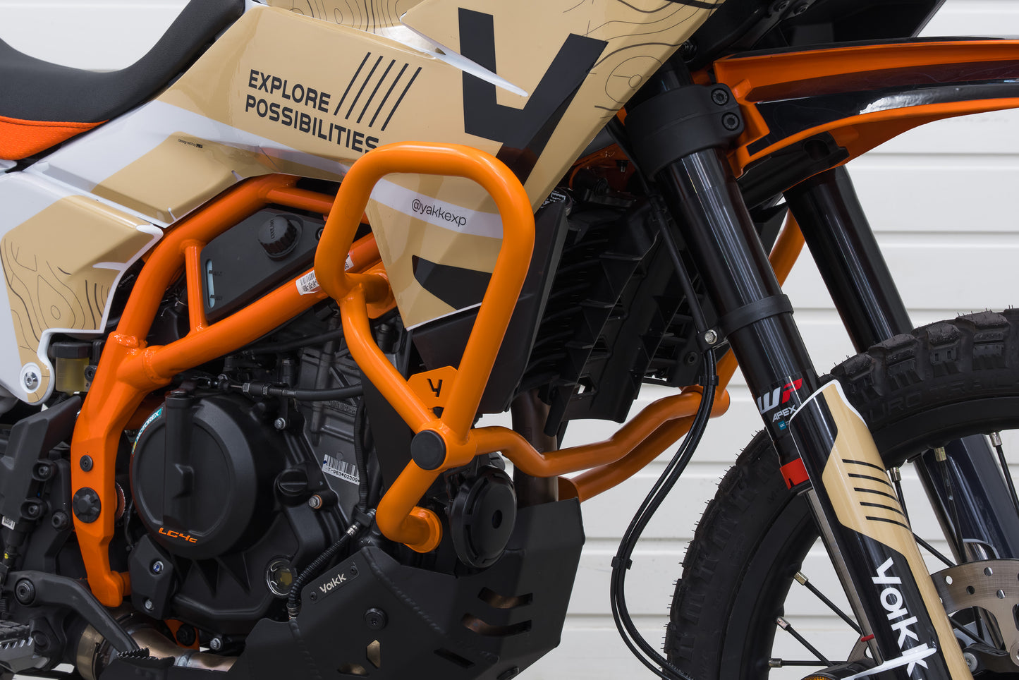 Yakk EXP - Lower Crash Bar - Orange - KTM 390 Adventure (25-26), KTM Enduro R 125 (25-)