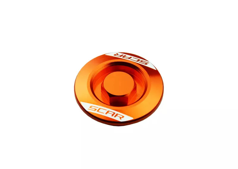 SCAR Racing - Engine Plug - CNC Anodized Aluminum - Orange - Husqvarna KTM