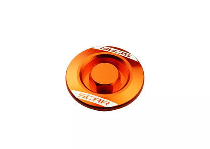 SCAR Racing - Engine Plug - CNC Anodized Aluminum - Orange - Husqvarna KTM