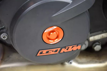 SCAR Racing - Engine Plug - CNC Anodized Aluminum - Orange - Husqvarna KTM