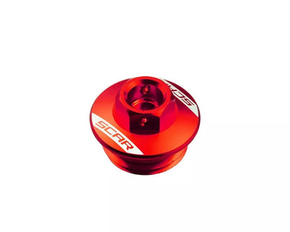 SCAR Racing - Oil Filler Cap - CNC Anodized Aluminum - Red - GASGAS Gilera Husaberg Husqvarna KTM Sherco
