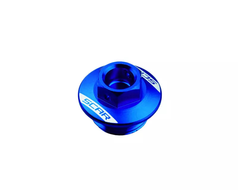 SCAR Racing - Oil Filler Cap - CNC Anodized Aluminum - Blue - GASGAS Gilera Husaberg Husqvarna KTM Sherco