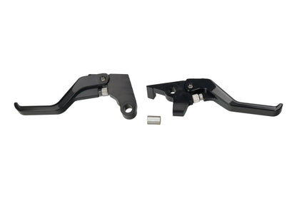 HLP MOTO - Short Brake and Clutch Lever Set - CNC Anodized Aluminum - Black - MT-07 700 MT-09 850 XSR 700 XTZ 700 Tenere T7