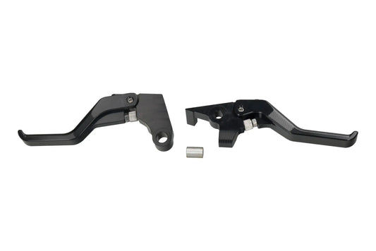 HLP MOTO - Short Brake and Clutch Lever Set - CNC Anodized Aluminum - Black - MT-07 700 MT-09 850 XSR 700 XTZ 700 Tenere T7