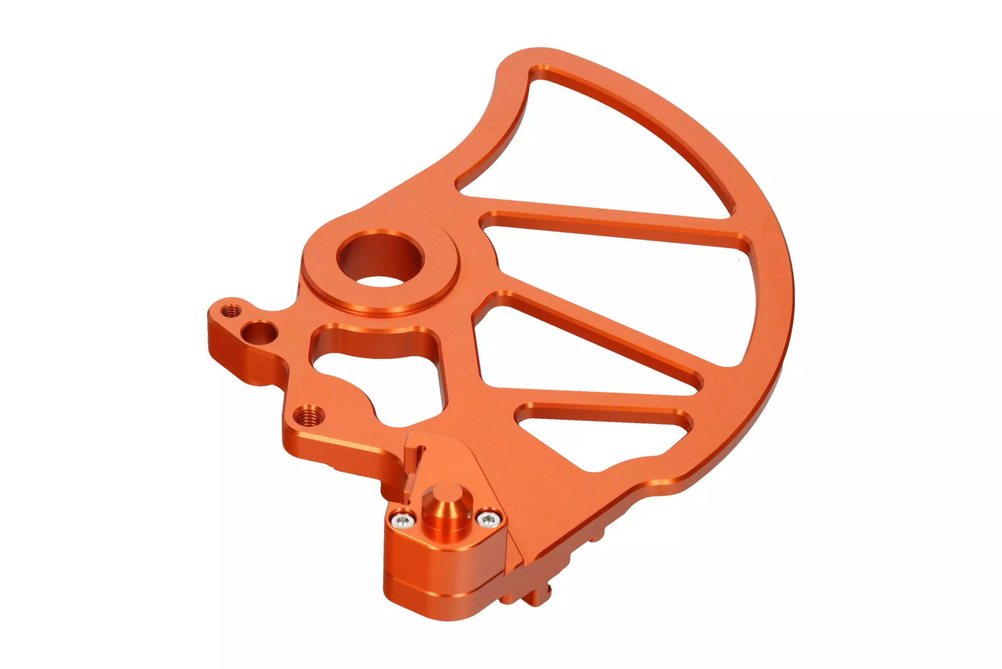 HLP MOTO - Rear Brake Disc Cover - CNC Anodized Aluminum - Orange - GASGAS ES 700 SM 700 KTM SMC 690 Supermoto 690 Enduro 690 Husqvarna 701 Supermoto 701