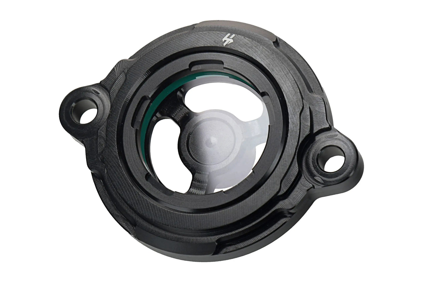 HLP MOTO - Oil Filter Cover - CNC Anodized Aluminum - Black - GASGAS Husaberg KTM Husqvarna