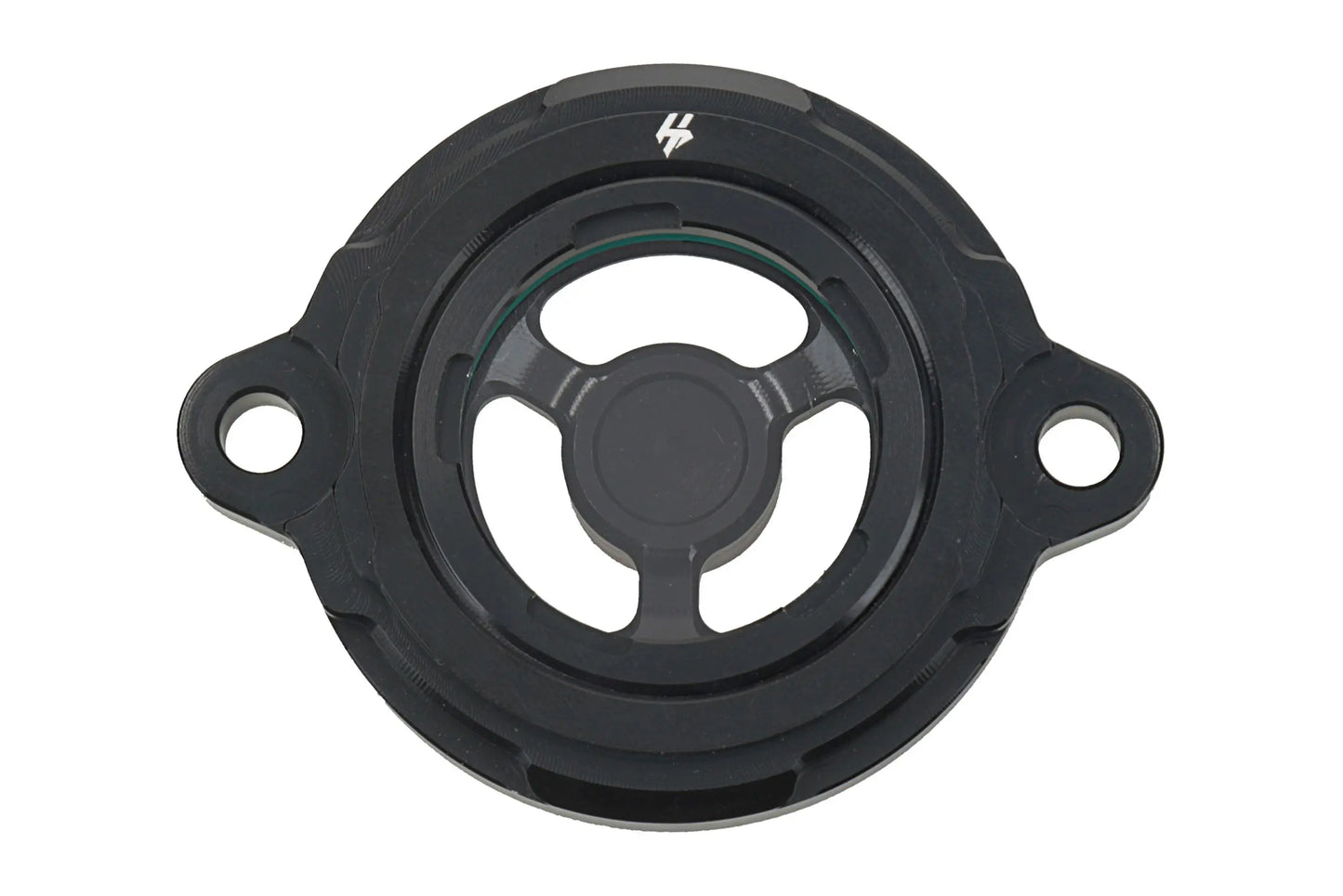 HLP MOTO - Oil Filter Cover - CNC Anodized Aluminum - Black - GASGAS Husaberg KTM Husqvarna