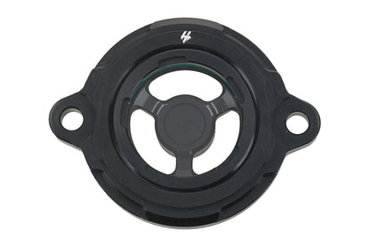 HLP MOTO - Oil Filter Cover - CNC Anodized Aluminum - Black - GASGAS Husaberg KTM Husqvarna