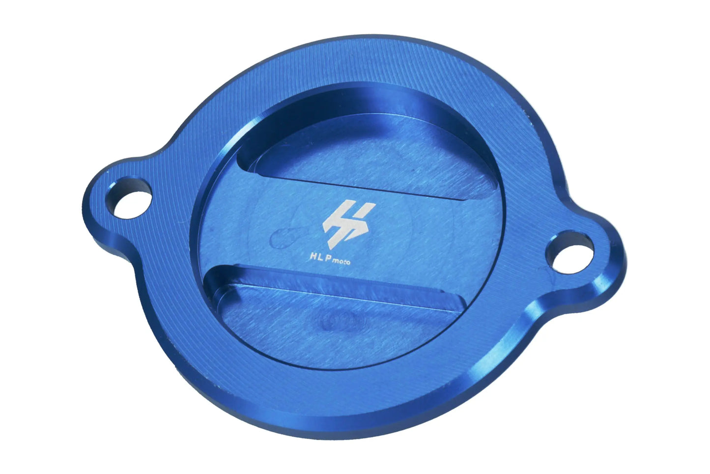 HLP MOTO -Oil Filter Cover - CNC Anodized Aluminum - Blue - Husaberg Husqvarna KTM