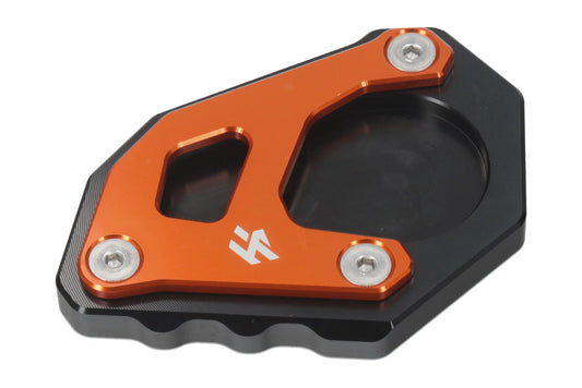 HLP MOTO - Side Stand Extension - CNC Anodized Aluminum - Black/Orange - Husqvarna 701 KTM Adventure 1050 Adventure 1090 Adventure 1190 Enduro 690 SMC 690