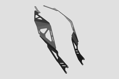 Yakk EXP - Side Pannier Luggage Rack - Black-coated Aluminum - Husqvarna 701 Enduro/Supermoto (16-25)