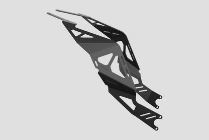 Yakk EXP - Side Pannier Luggage Rack - Black-coated Aluminum - Husqvarna 701 Enduro/Supermoto (16-25)