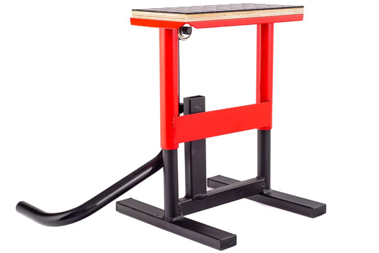 HLP MOTO - Motorcycle Lift - Rubberized Stand - Cross Enduro ADV Street - Red - Universal