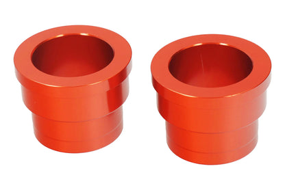 HLP MOTO - Front Wheel Spacers - Set - CNC Anodized Aluminum - Orange - Various Husaberg Husqvarna KTM
